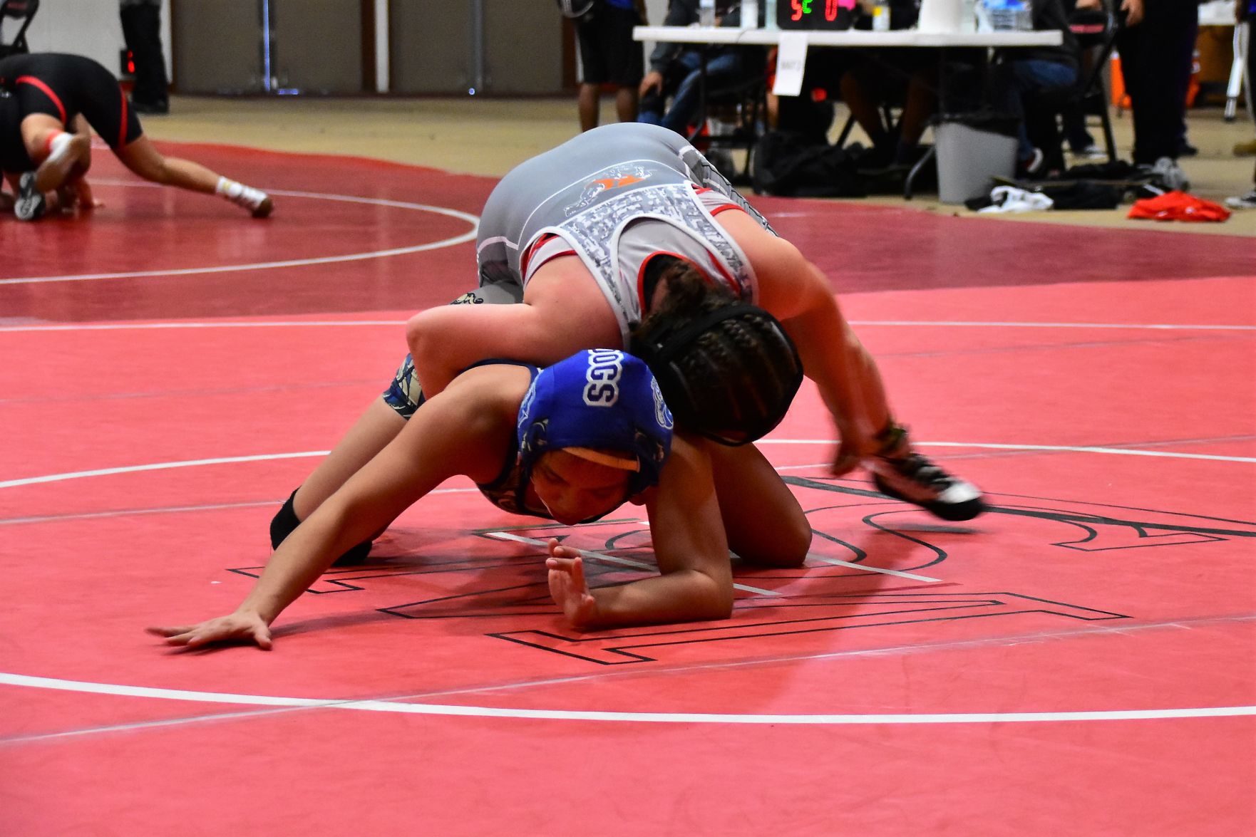 Golden Valley's Celeste Cubillo moves to escape from Atascadero's Allison Jespersen